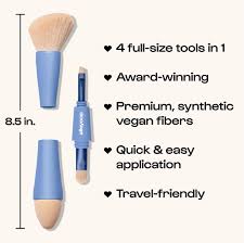4-in-1 Makeup Brush – Portable, Stylish & Functional